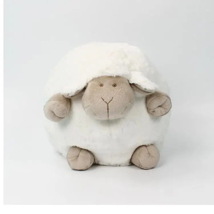 Peluche douce en forme de mouton, idéale pour apaiser les enfants et offrir des nuits paisibles.